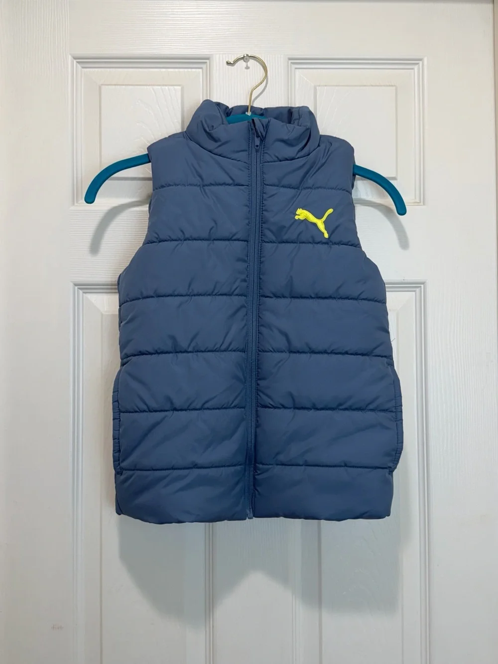 PUMA boys puffer vest sz S 7/8